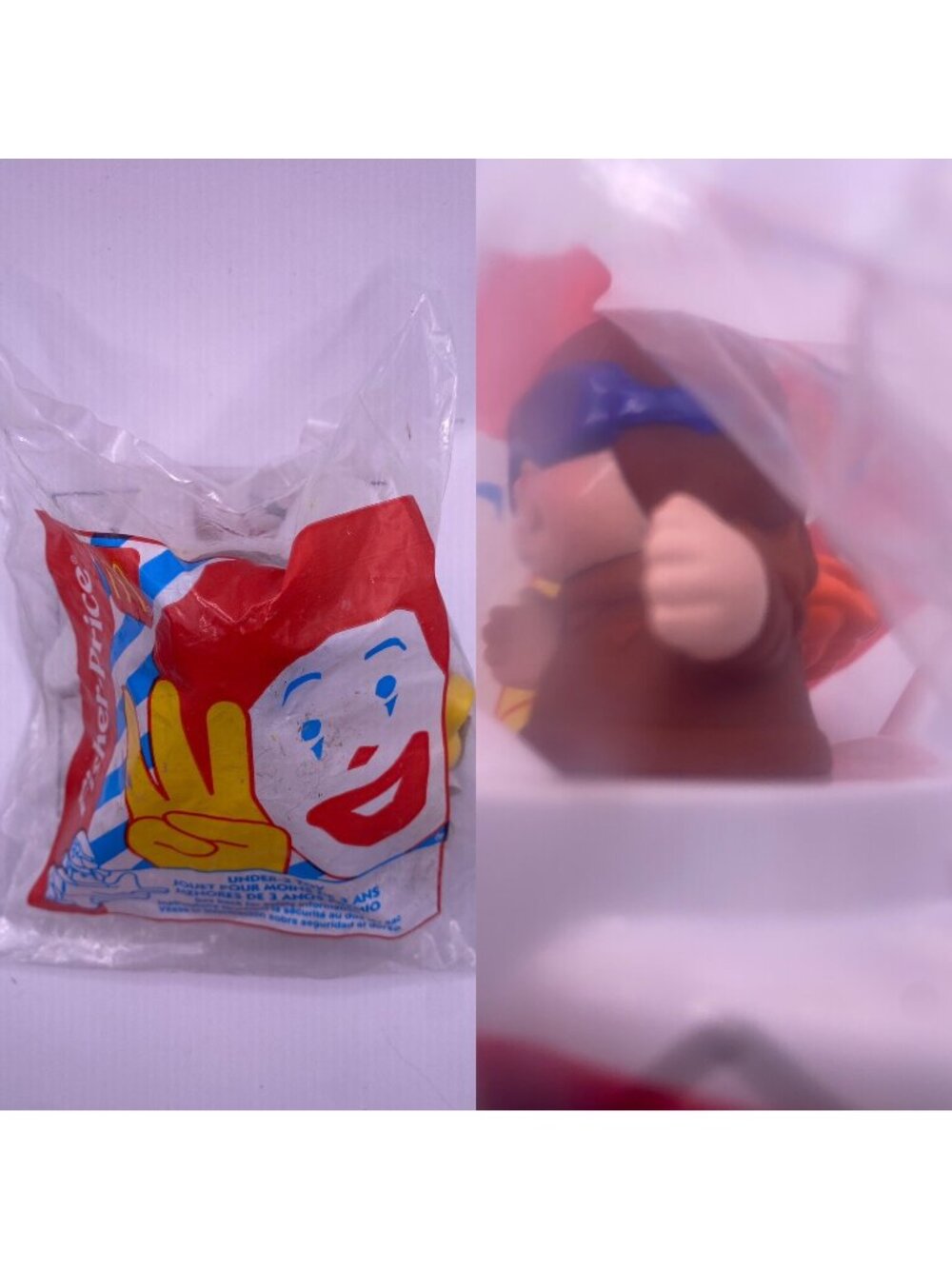 Ronald McDonald Fisher-Price Sealed Vintage Under-3 Toy McDonalds Collectible Fi